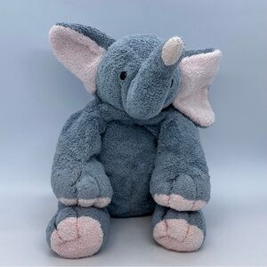 VTG 2002 TY TyLux WINKS Elephant Plush Lovey Gray Pink Terrycloth Plastic Eyes
